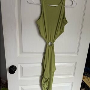 SHEIN Light Green Cut Out Dress
